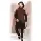Tranquil Black Color Silk Readymade Fastive Wear Kurta Pyjama with Jacket -673484654