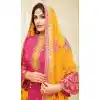 Pink Color Satin Georgette Heavy Embroidred Designer Salwar Suits