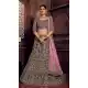 Grey Color Net Heavy Designer Embroidery Women Lehenga Choli -677284965