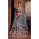 Fascinating Grey Color Silk Heavy Designer Embroidery Women Lehenga Choli -677284971