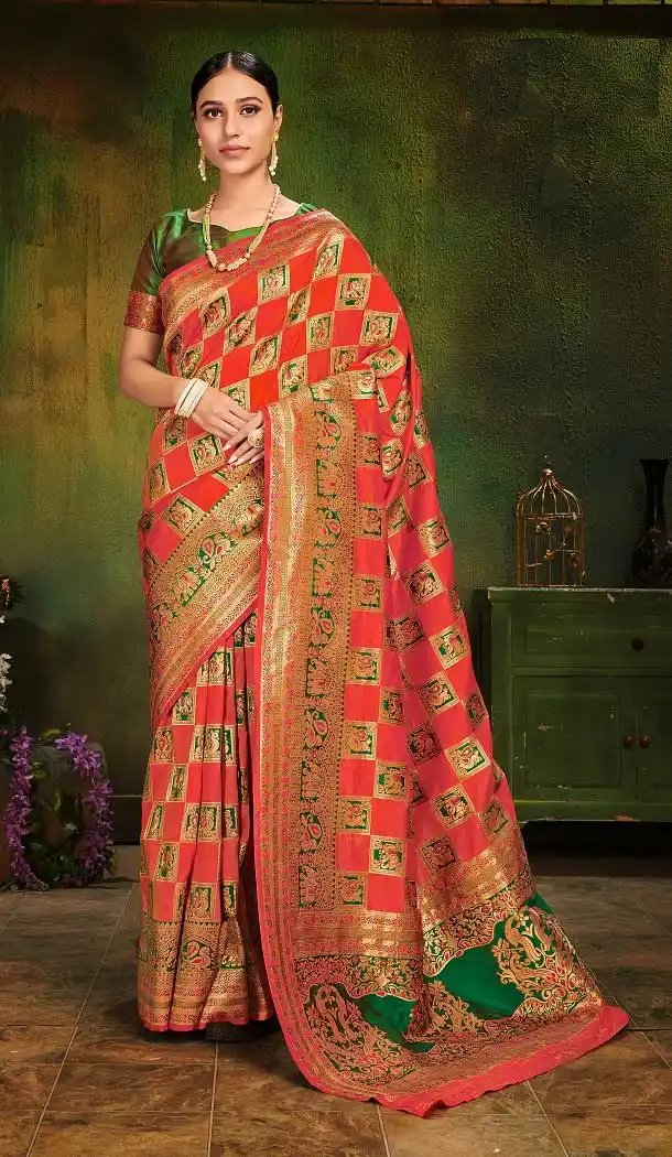 Unique Patola Silk Multi Color Designer Party Wear Women Saree -674184724