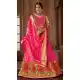 Chic Pink Color Banarasi Silk Designer Wedding Lehenga Choli -686085795