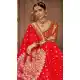 Alluring Red Color Banarasi Silk Designer Wedding Lehenga Choli -686085797