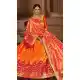 Orange Pink Color Banarasi Silk Designer Wedding Lehenga Choli -686085798