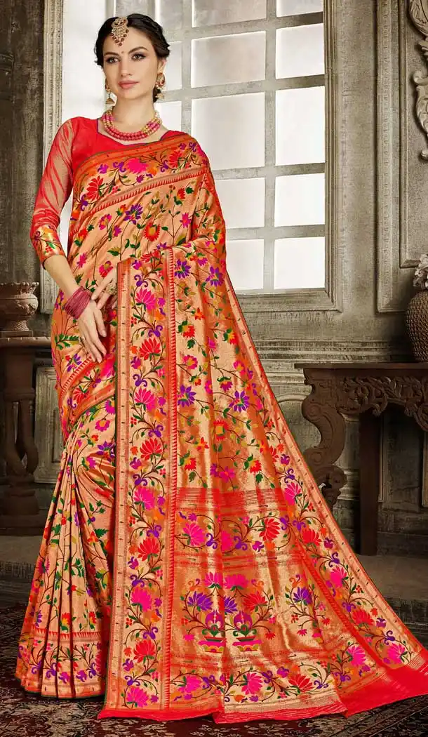 Stylish Red Color Banarasi Silk Bridal Wedding Plus Size Saree -686285818