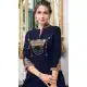 Enigmatic Navy Blue Color Maslin Party Wear Readymade Palazzo Suit -689786190