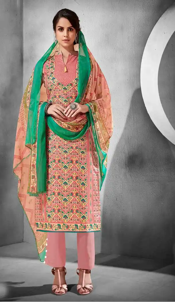 Multi Color Pure Cambric Casual Office Wear Salwar Kameez -692586435