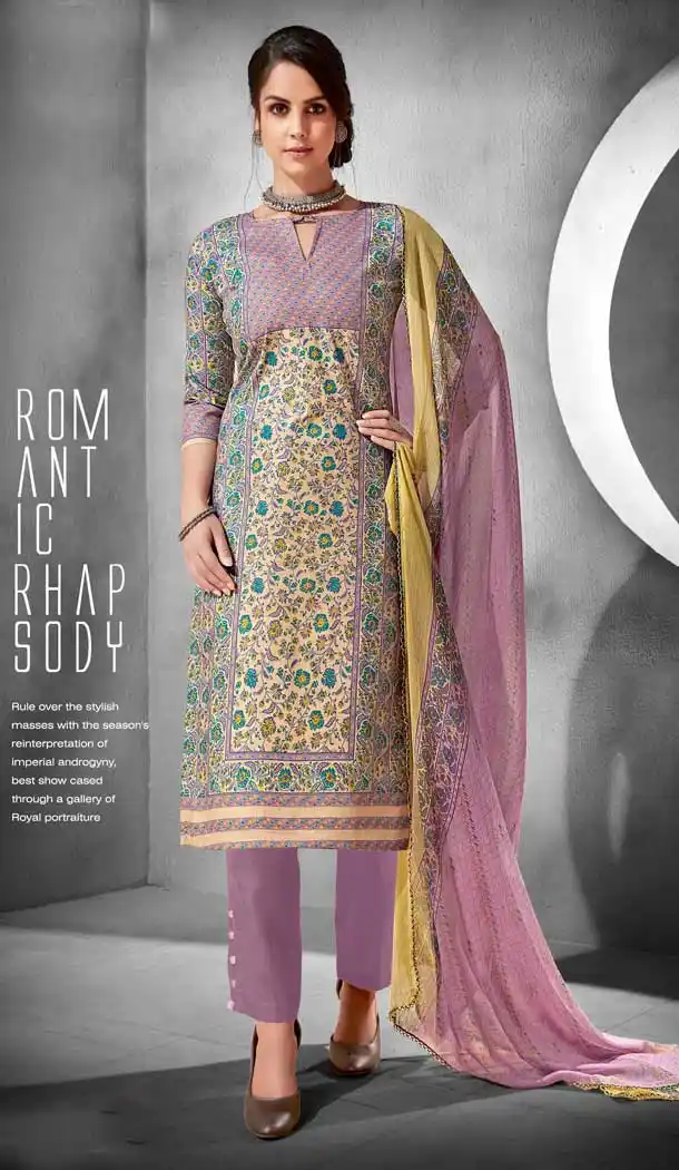 Fantastic Multi Color Pure Cambric Casual Office Wear Salwar Kameez -692586440