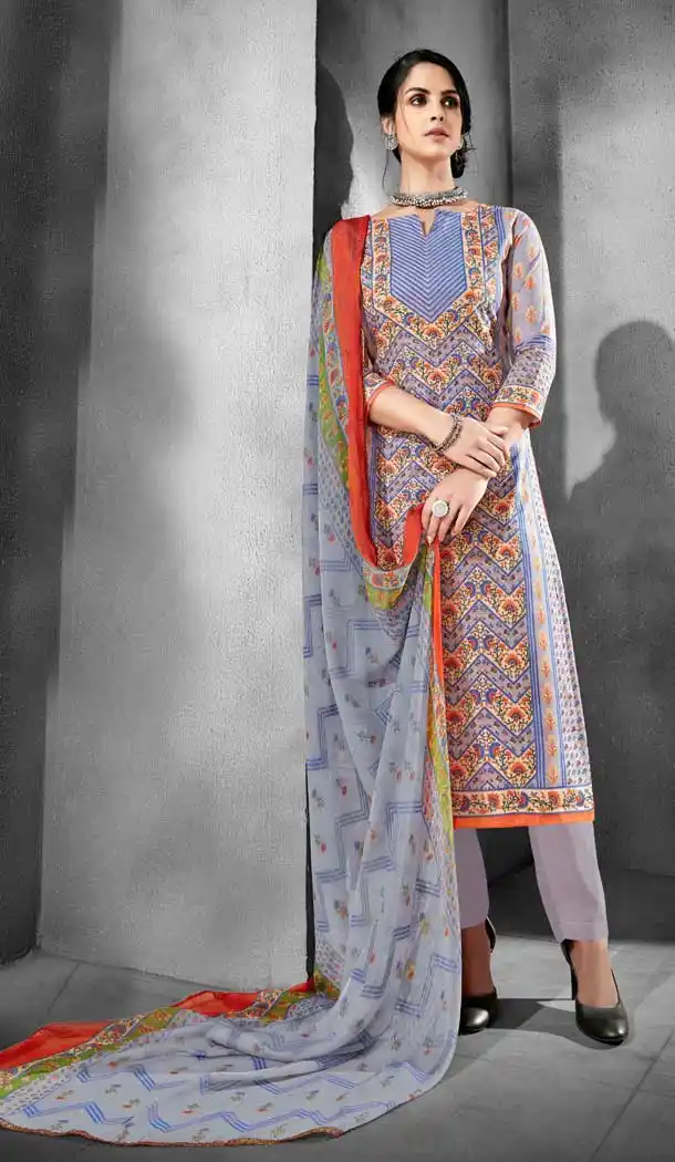 Exquisite Multi Color Pure Cambric Casual Office Wear Salwar Kameez -692586442