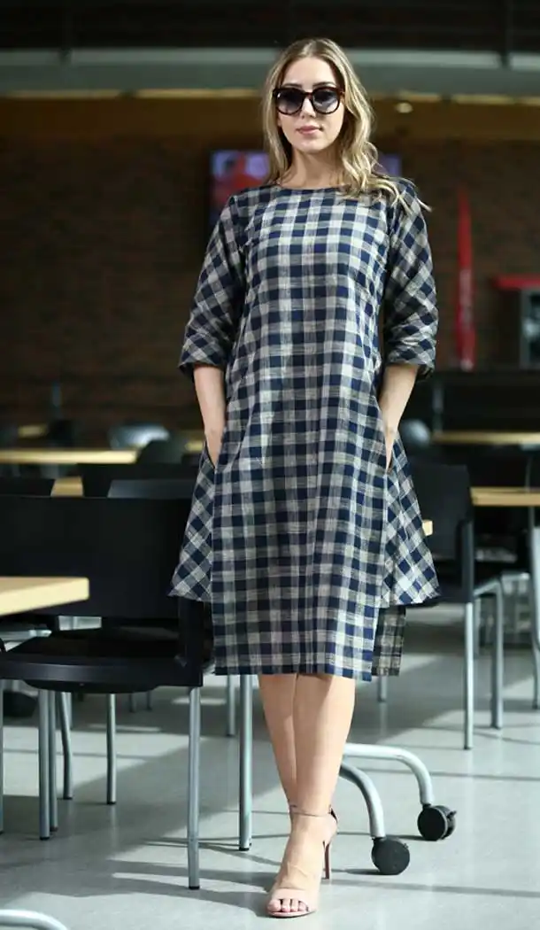 Black And Grey Color Khadi Casual Wear Indo Western Readymade Kurtis -72592821