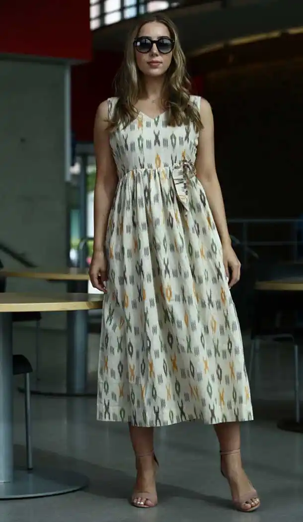 Off-White Color Khadi Casual Wear Indo Western Readymade Kurtis -72592823
