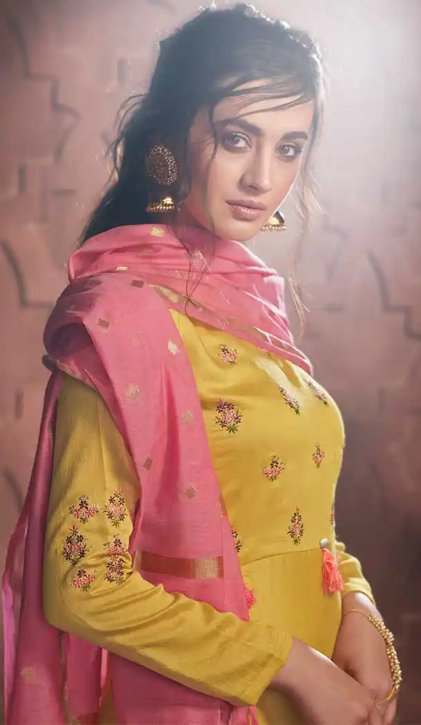 Gorgeous Yellow Color Soft Silk Evening Party Wear Palazzo Salwar Suit -72622844