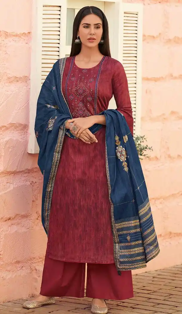 formal cotton palazzo suit designs