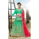 Charming Green Color Satin Silk Traditional Wear Lehenga Choli -698387167