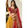 latest bridal wedding designer lehenga with long choli