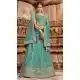 Sky Blue Color Satin Silk Designer Bridal Wedding Lehenga Choli -705887823