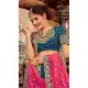 Gorgeous Blue Color Satin Silk Designer Bridal Wedding Lehenga Choli -705887824