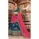 Gorgeous Blue Color Satin Silk Designer Bridal Wedding Lehenga Choli -705887824