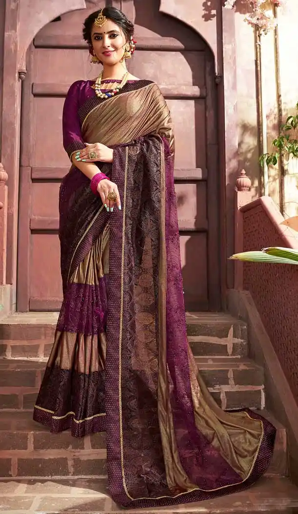 Alluring Multi Color Lycra Party Wear Women Saree Blouse -705187782