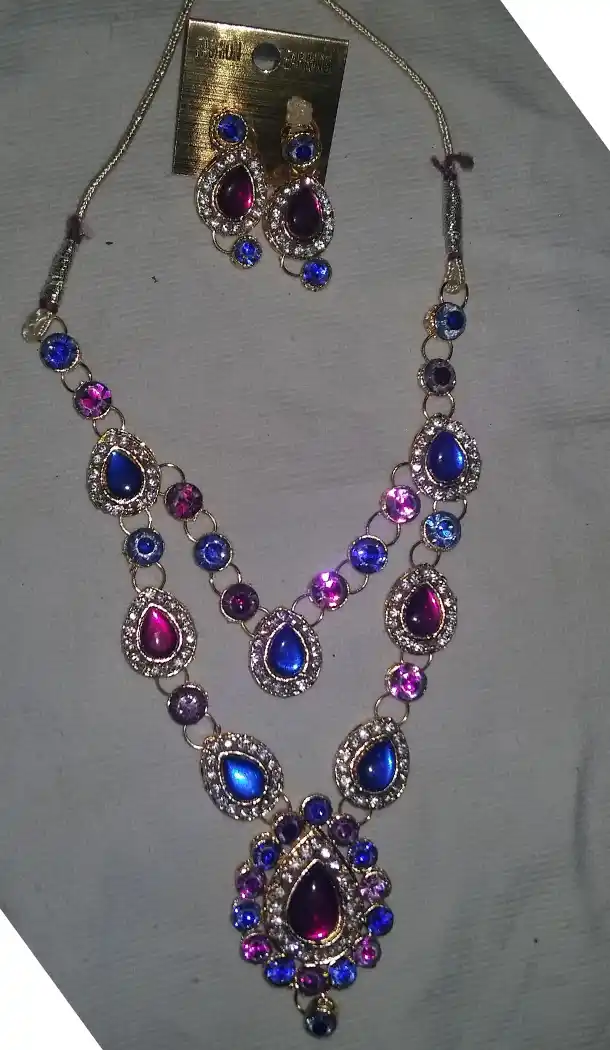Pink,Blue and White Color Fashion Jewelry