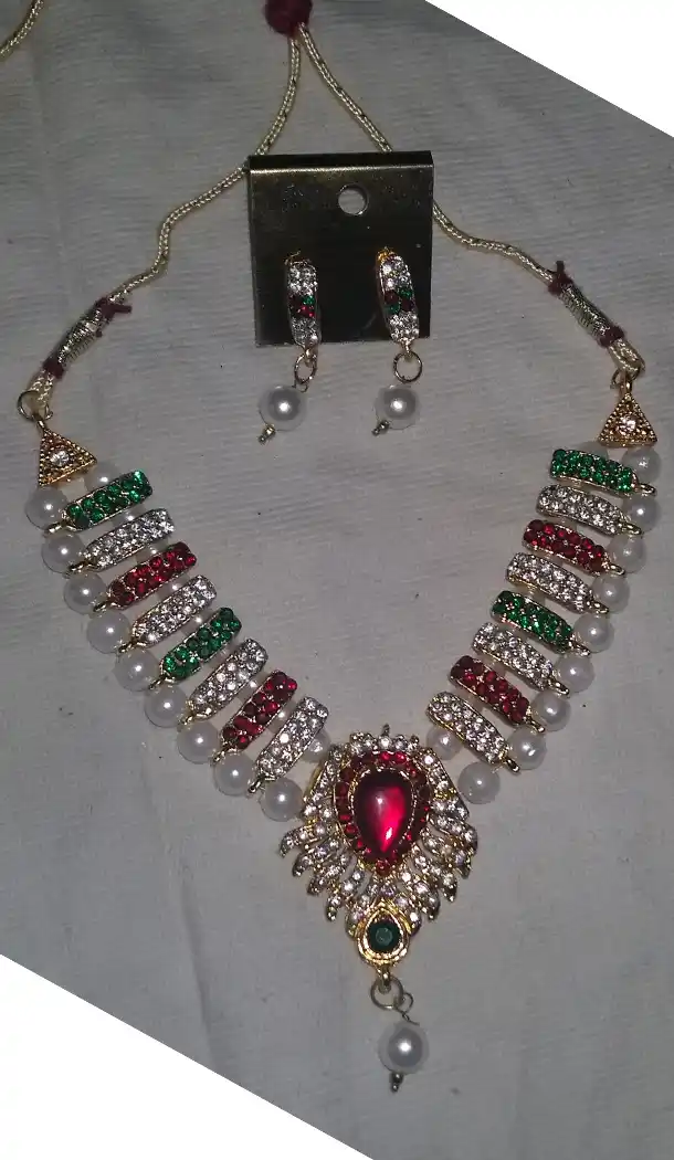 Red,Green,Off White and White Color Fashion Jewelry