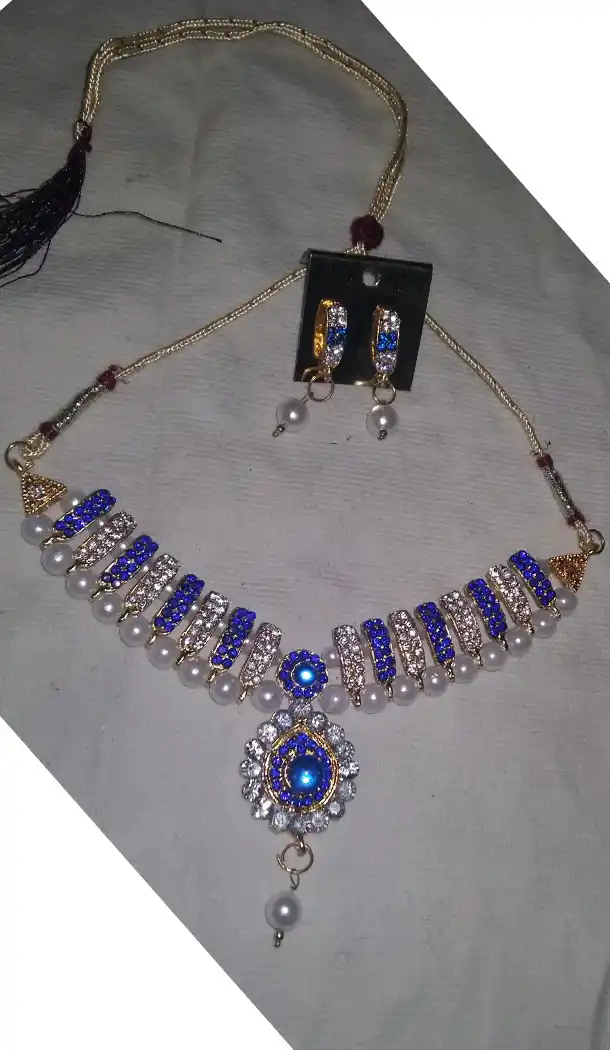 Blue and White Color Fashion Jewelry