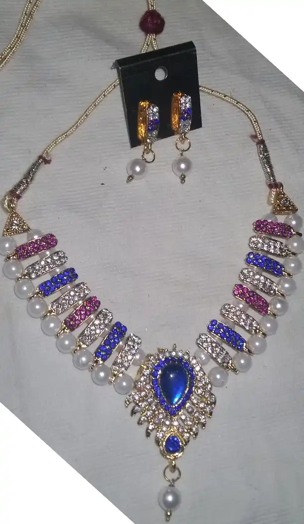 Pink,Blue and Off White Color Fashion Jewelry