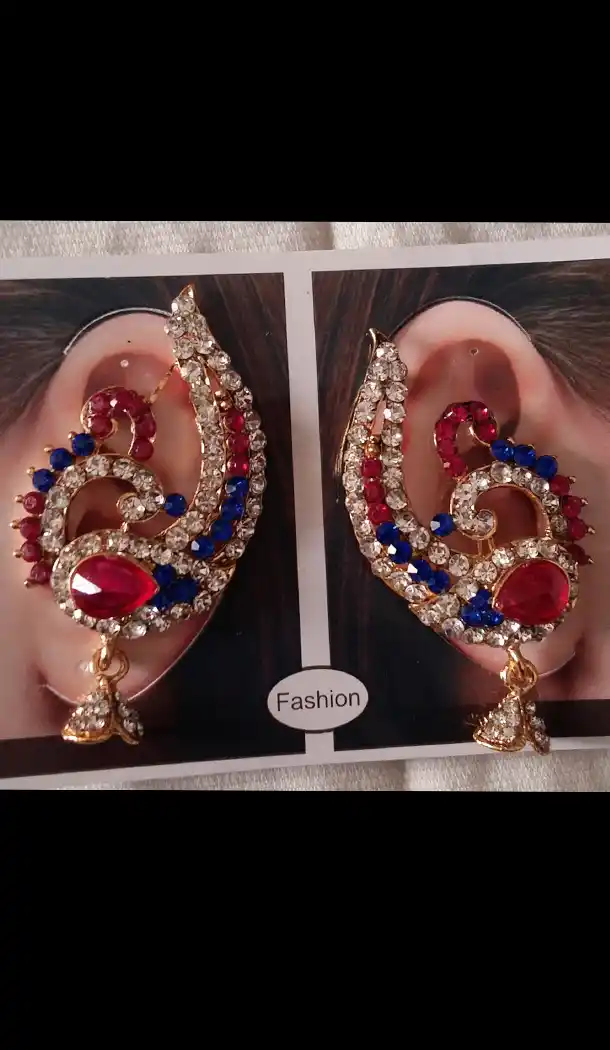 Perfect Look In Red and Blue Color Earrings