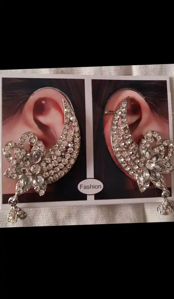 Perfect Look In White Color Earrings