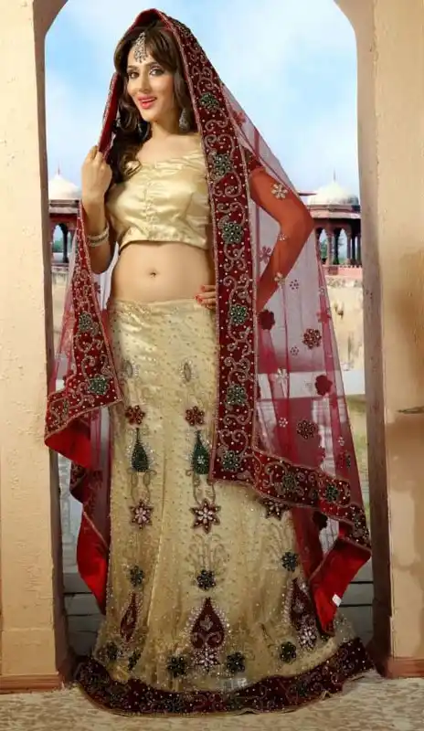 Elegant Buttercream Wedding Lehenga Choli