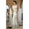 Mesmerizing Off White Wedding Lehenga Choli