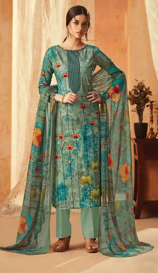 Multi Color Pure Cambric Cotton Casual Wear Salwar Kameez -707888005