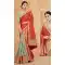 Grey Red Color Italian SilkTraditional Wear Lehenga Choli -707988011