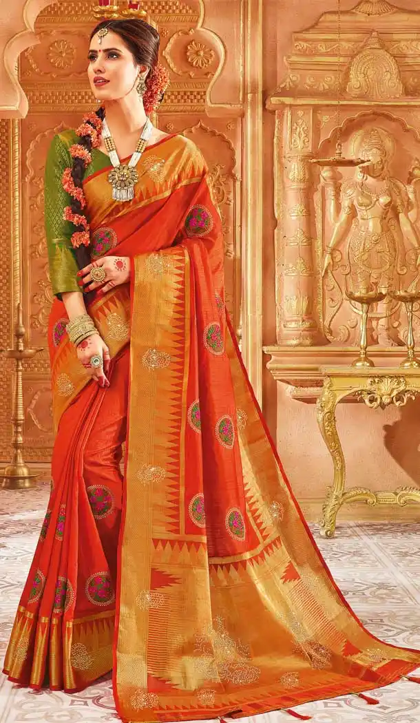 engagement party wear saree online -710288258