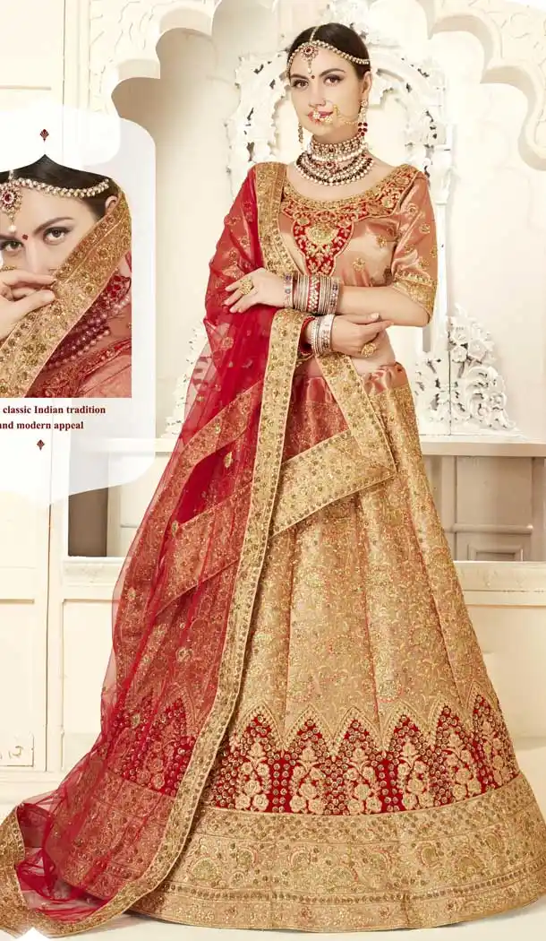 Baby Pink Color Silk Designer Bridal Wedding Wear Lehenga Choli -720989291