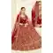 Fancy Red Color Velvet Designer Bridal Wedding Wear Lehenga Choli -720989294