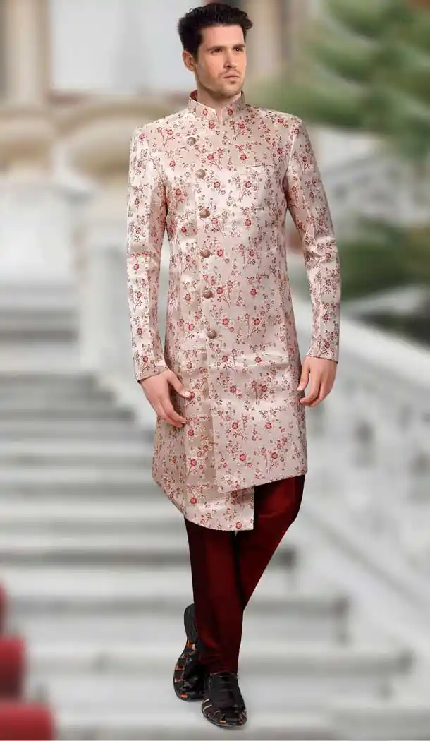 plus size sherwani and dhoti set
