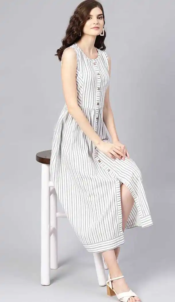 Off White Color Viscose Cotton Digital Printed Readymade Kurtis -725089816