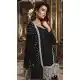 Black Color Heavy Net Designer Pakistani Plus Size Palazzo Suits -726689961