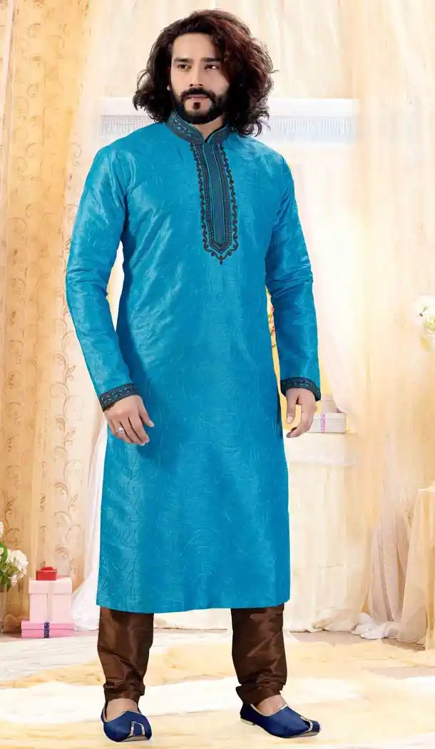 firozi blue kurta pajama design for man 2020 -728390157