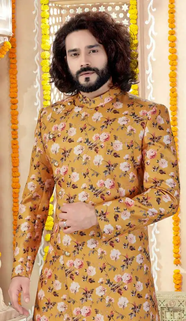 indo western sherwani collar embroidery design