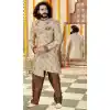 buy gold banarasi silk indowestern sherwani online shopping