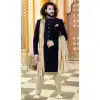 buy navy blue readymade heavy embroidered indowestern wedding sherwani for men