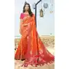 traditional pure silk jacquard saree nail art