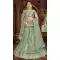 Green Color Net Designer Sangeet Ceremony Wear Lehenga Choli -737191200