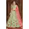 Gorgeous Green Color Net Designer Sangeet Ceremony Wear Lehenga Choli -737191201