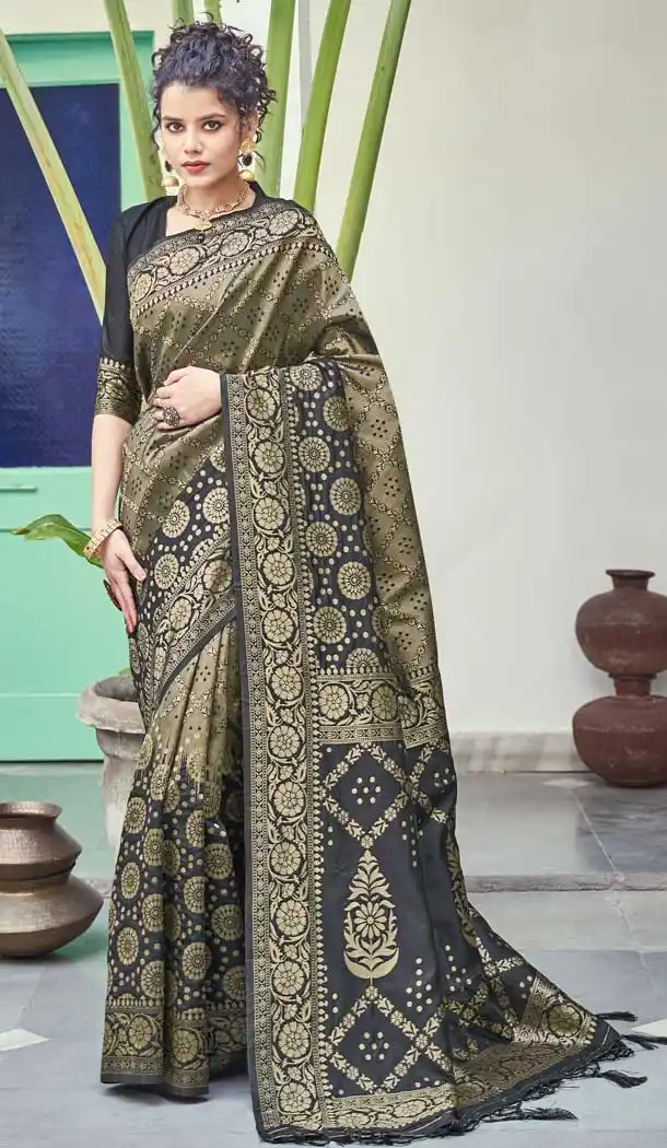 Black Color Banarasi Art Silk Traditional Party Wear Saree -736191121