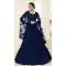 Deep Blue Color Net Designer Embroidred Plus Size Lehenga Choli -742591839