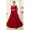 Beauty Red Color Net Designer Embroidred Plus Size Lehenga Choli -742591843