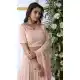 Fancy Peach Color Georgette Heavy Designer Embroidery Lehenga Choli -747892396